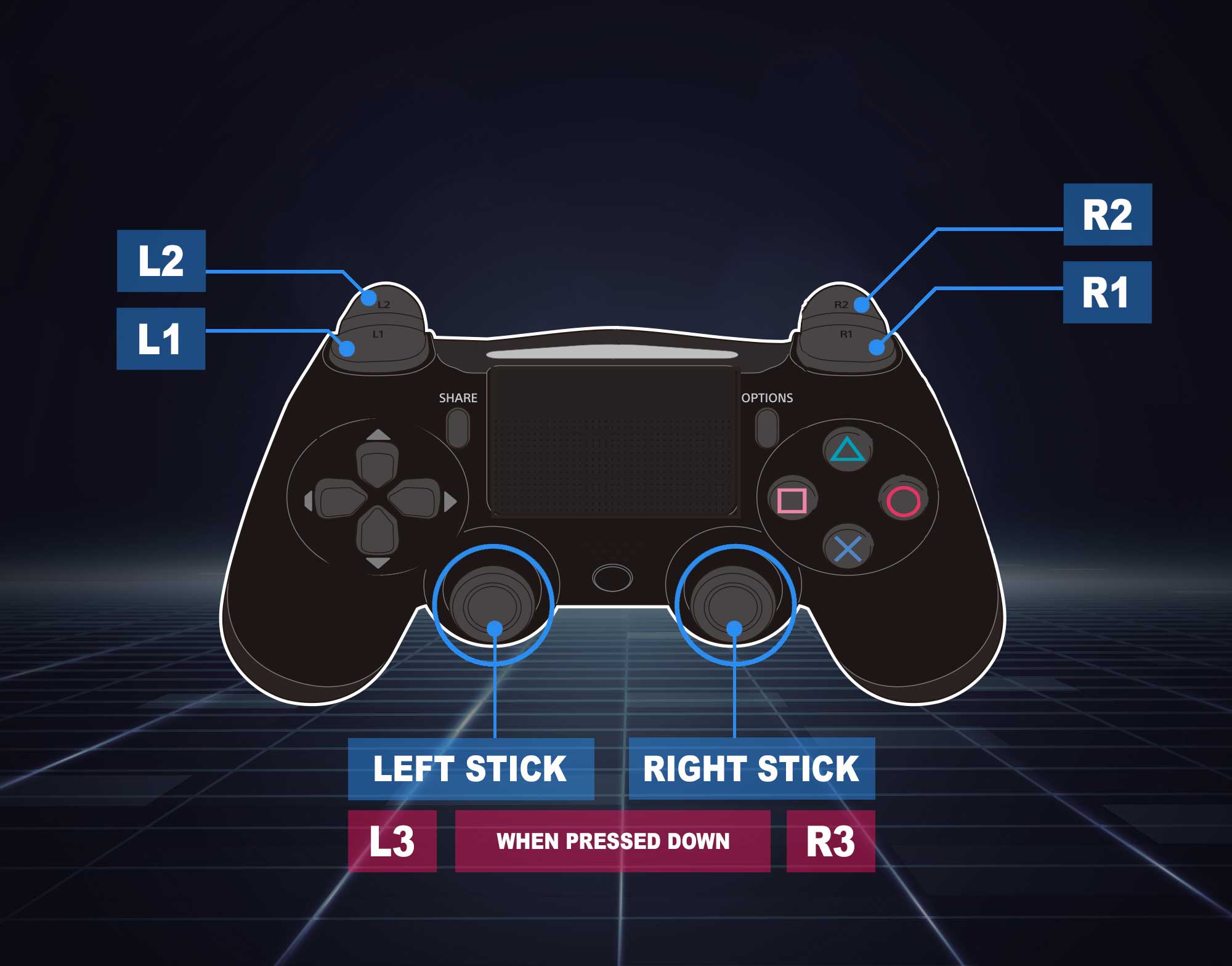 l3 on playstation controller