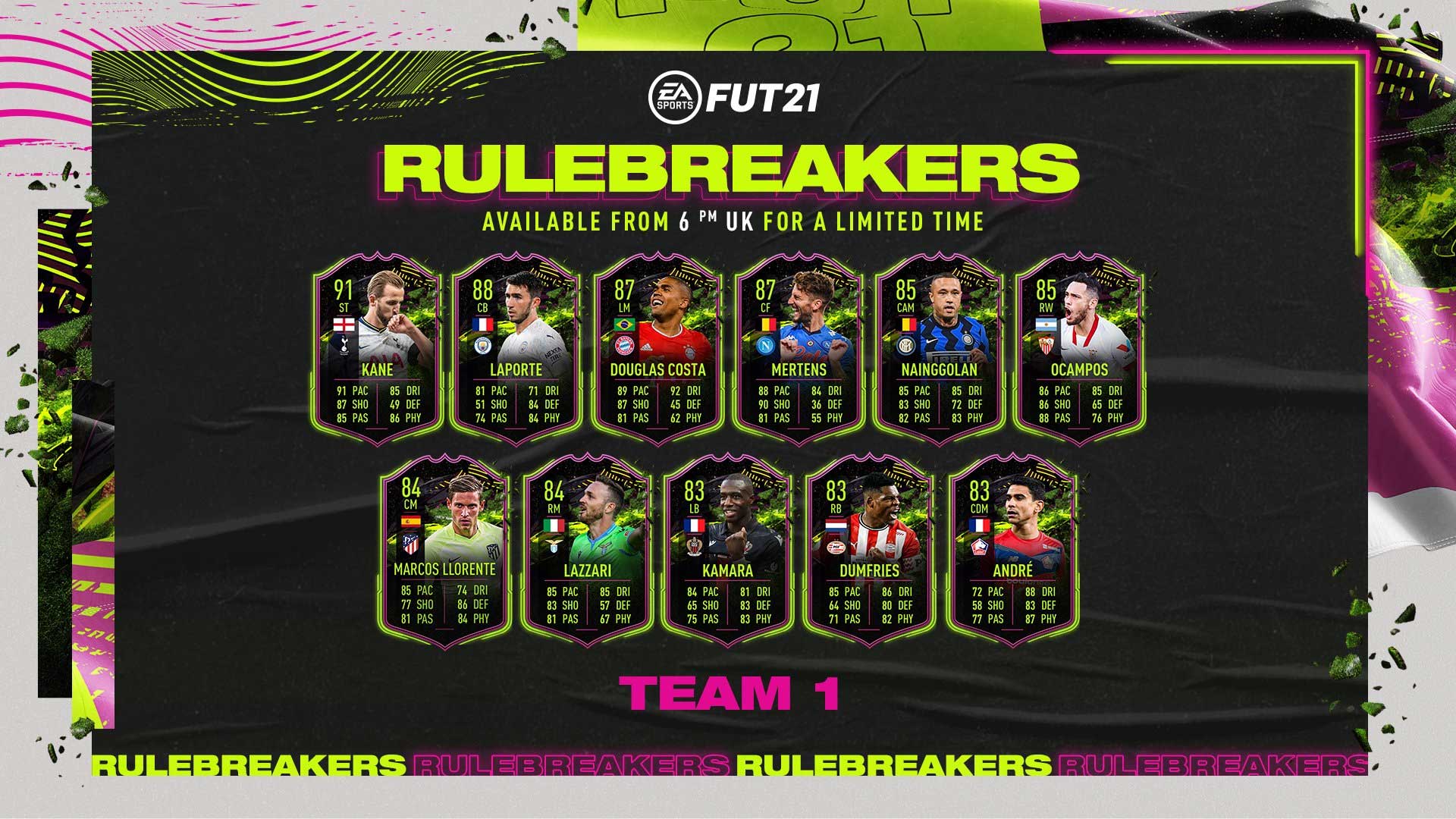 Rulebreakers em FIFA 21 Ultimate Team