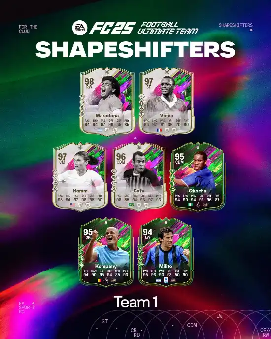 FC 25 Shapeshifters - Icons & Heroes Team 1