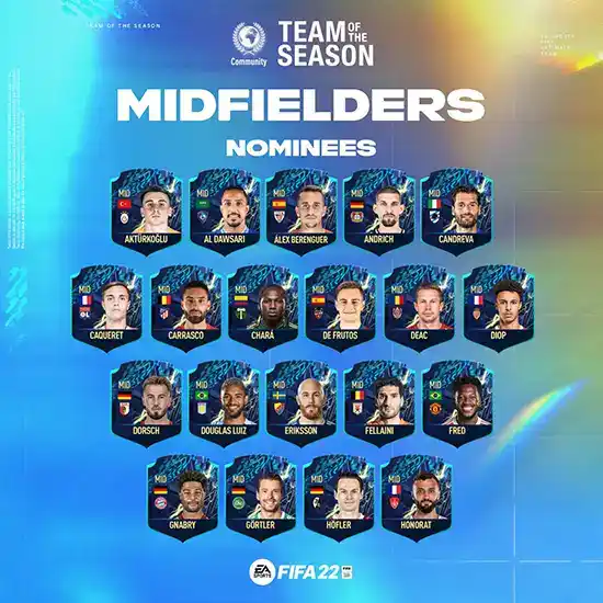 FIFA 22 Community TOTS - Midfielders