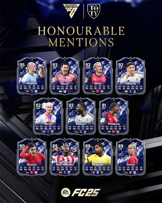 FC 25 TOTY Honourable Mention Team