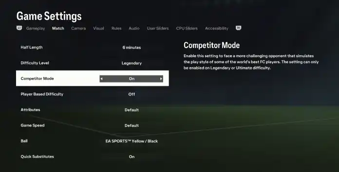 Competitor Mode