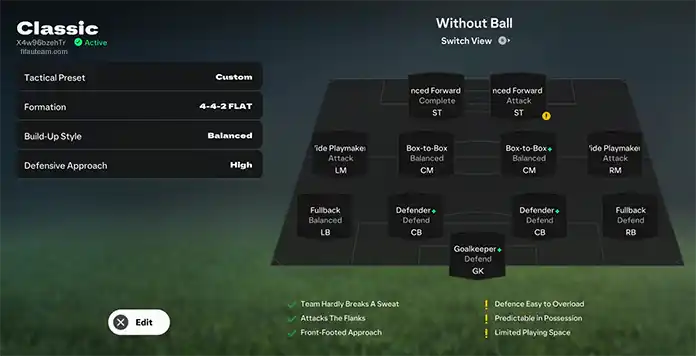 FC 25 Classic Tactic