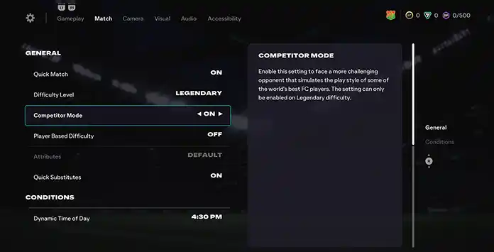Competitor Mode