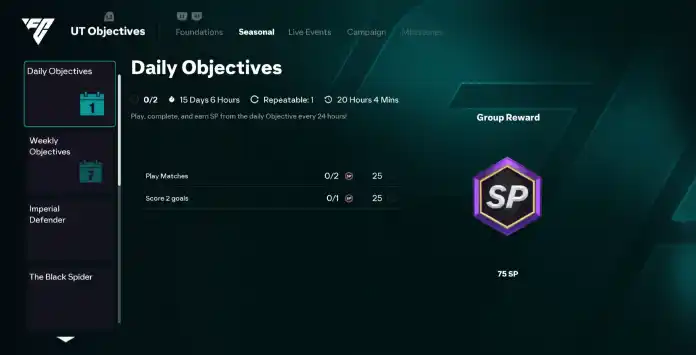 FC 26 Daily Objectives