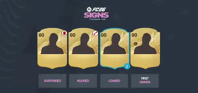 Graphic Signs on Player Cards