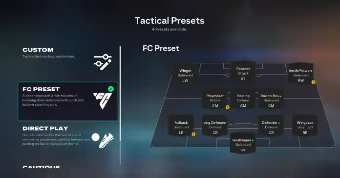 Tactical Presets