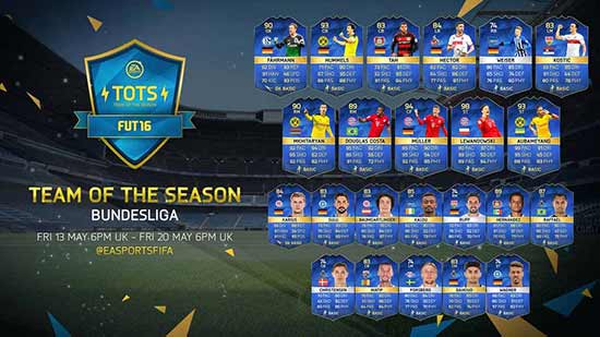 FIFA 16 Bundesliga TOTS