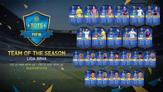 FIFA 16 LaLiga TOTS