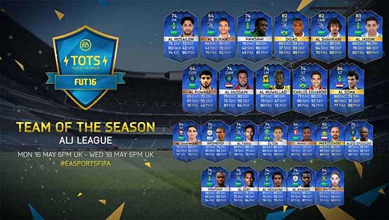 FIFA 16 Saudi League TOTS