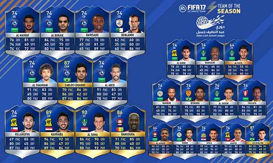 FIFA 17 Saudi League TOTS