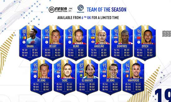 FIFA 19 Eredivisie TOTS