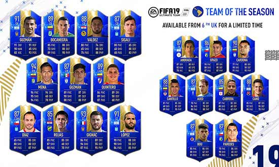 FIFA 19 LATAM TOTS