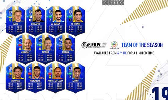 FIFA 19 Saudi League TOTS