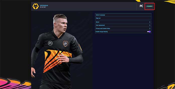 Web App de FIFA 22