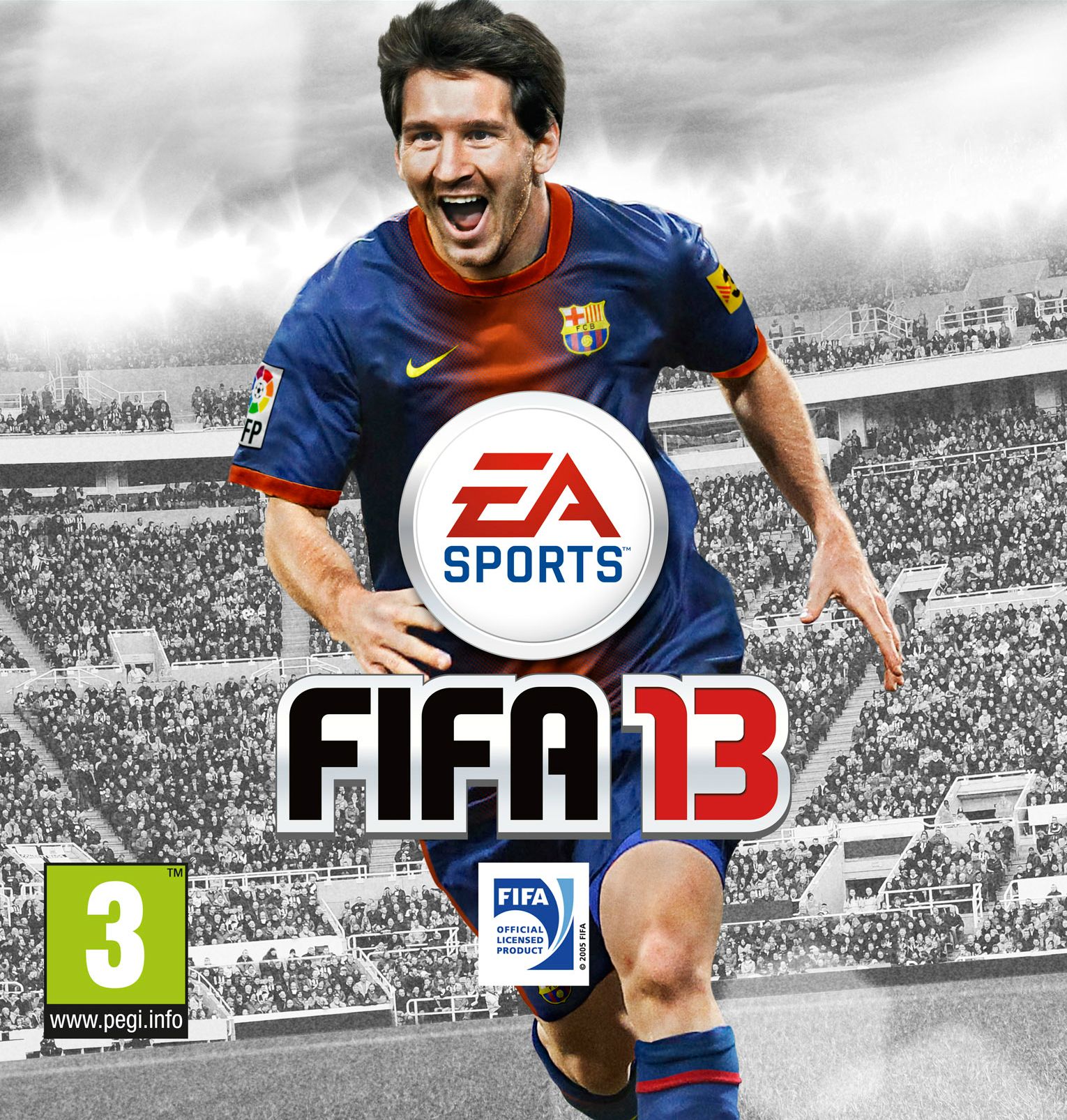 jogo ps3 Fifa 13 capa Messi