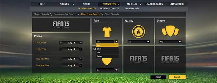 Kits, Badges, Balls and Stadiums Guide for FIFA 15 Ultimate Team
