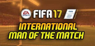 FIFA 17 International Man of the Match Cards List