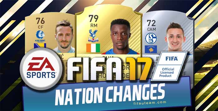 FIFA 17 Nation Changes List - Official Player Nationality Switches