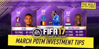 FIFA 17 March Premier League POTM Investment Tips