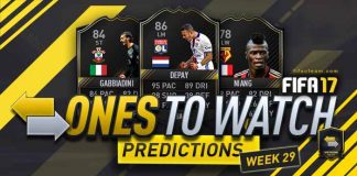 FIFA 17 OTW Predictions - OTW Investment Tips for Week 29