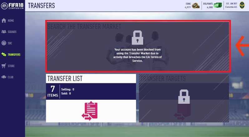 FIFA 18 Web App Troubleshooting