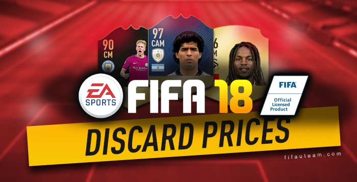 FIFA 18 Quick Sell Prices - Discard Prices for FUT 18