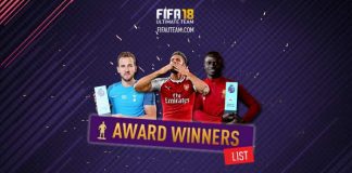 FIFA 18 Award Winner Cards List