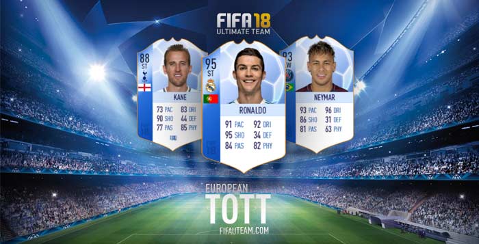 FIFA 18 European Team of the Tournaments (TOTT)