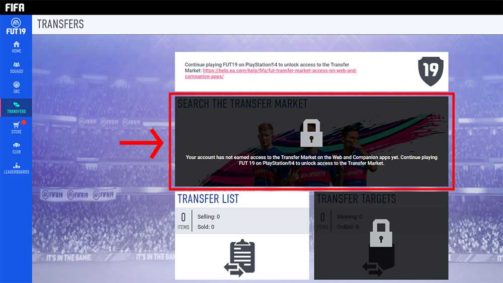 FIFA 19 Web App Troubleshooting