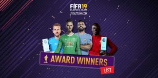 FIFA 19 Award Winner Cards List