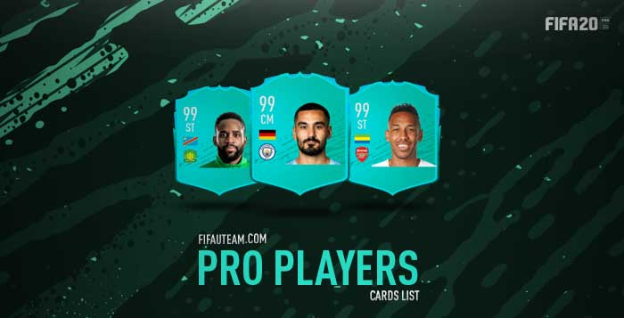 FIFA 20 Pro Players Cards List