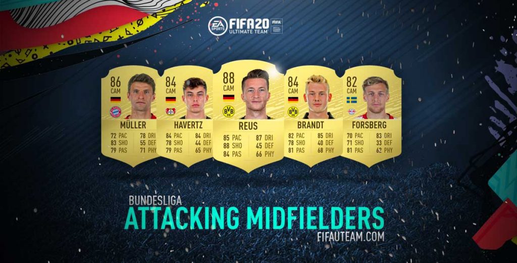 FIFA 20 Bundesliga Attacking Midfielders