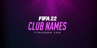 FIFA 22 Team Names