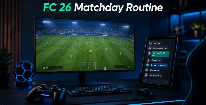 Football gaming second screen setup